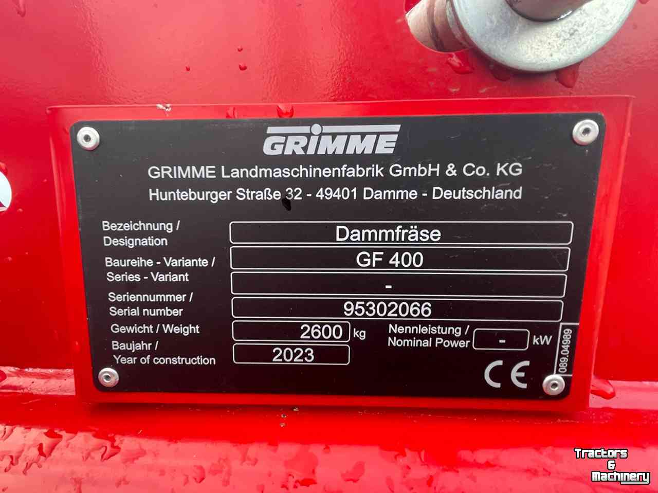 Dammfräse Grimme GF400