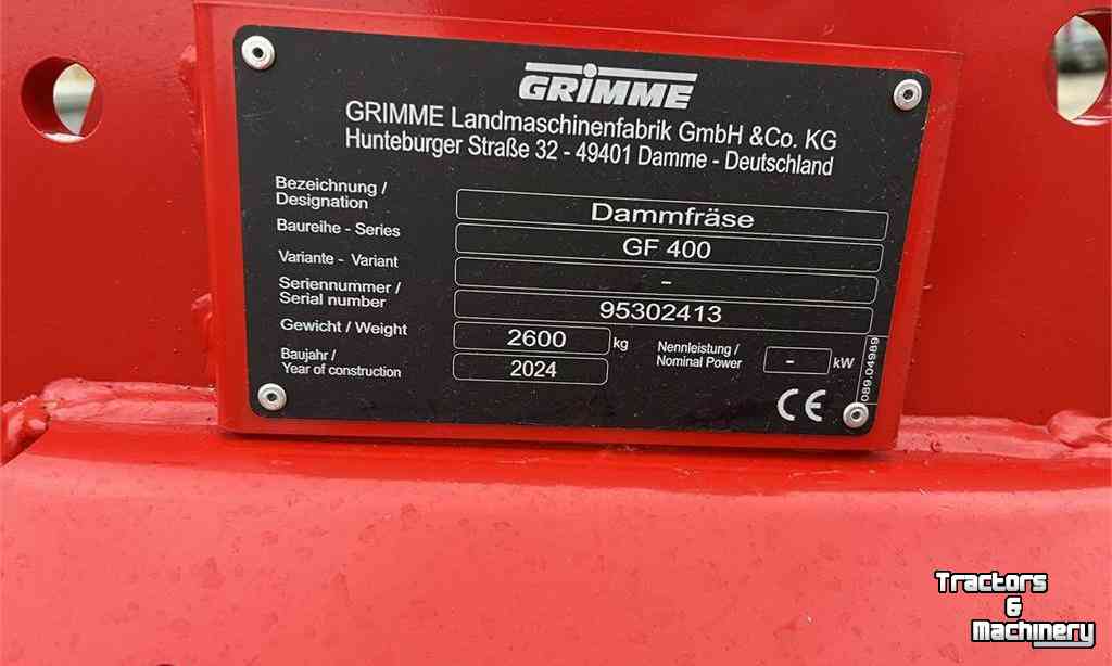 Dammfräse Grimme GF 400