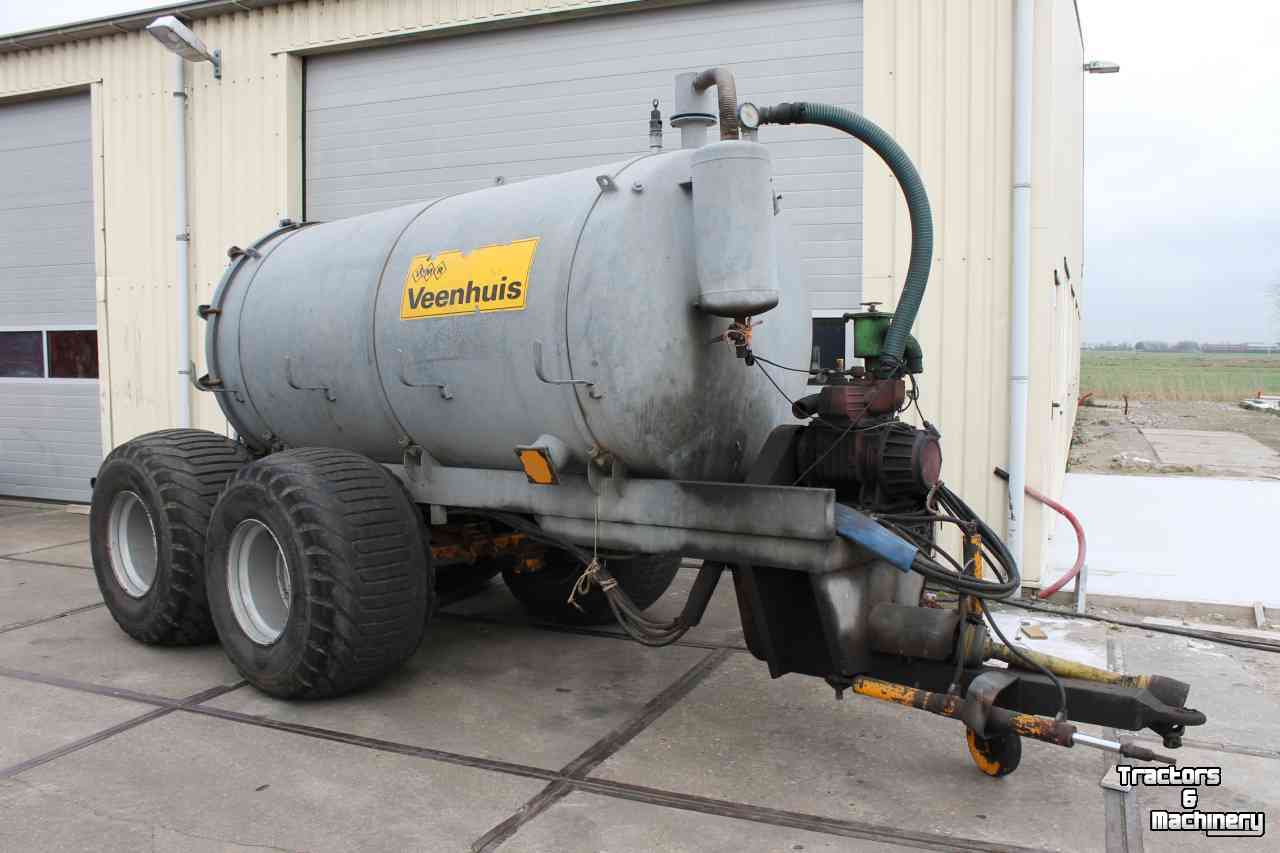 Gülletankwagen Veenhuis 6000 liter tandemas mesttank giertank vacuumtank waterwagen