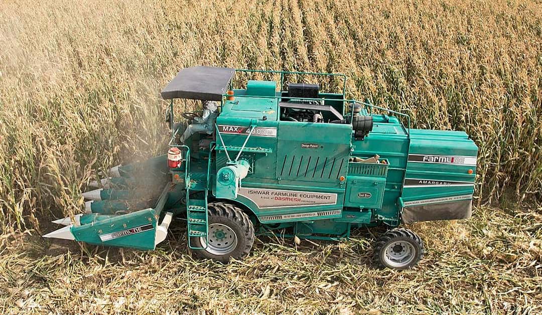 Mähdrescher: Simple Schüttlermaschine aus Indien