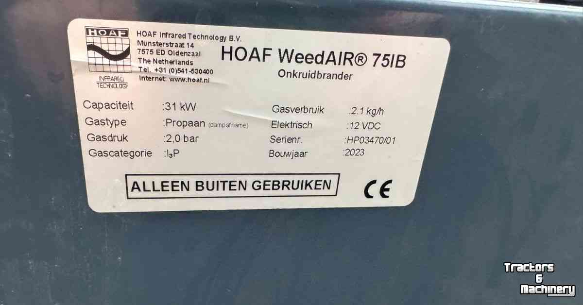 Unkrautbrenner Hoaf WeedAIR 75IB heteluchtmachine