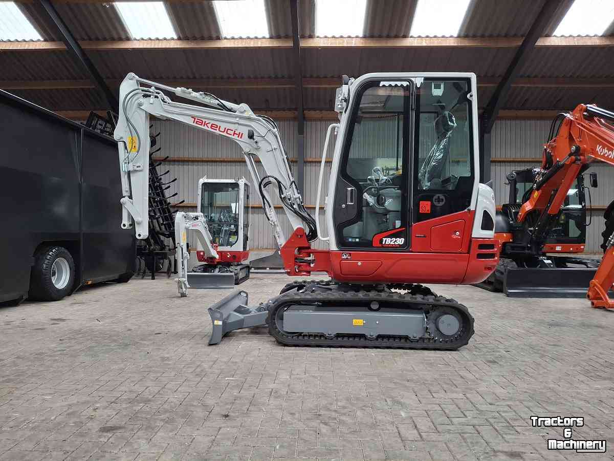 Minibagger Takeuchi TB230, minigraver, minikraan, BJ2026, Nieuw!