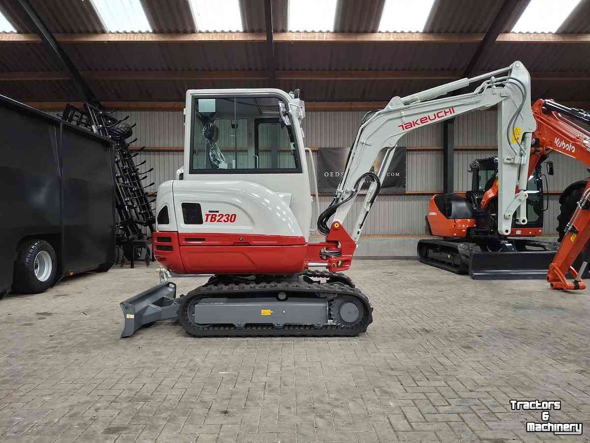 Minibagger Takeuchi TB230, minigraver, minikraan, BJ2026, Nieuw!