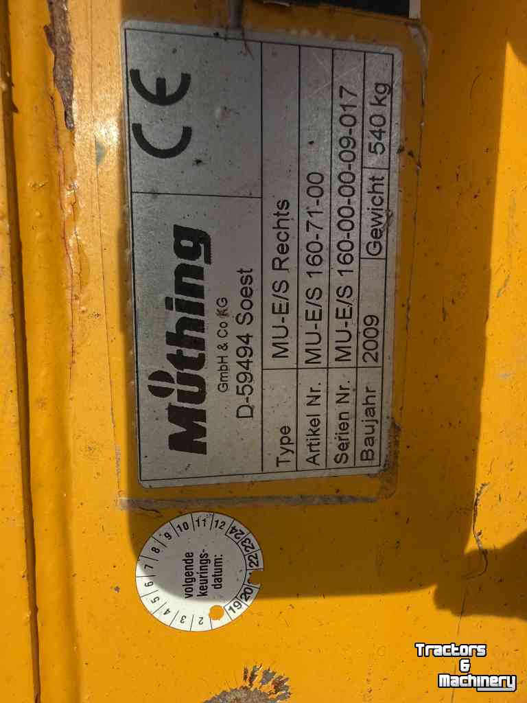 Schlegelmulchgeräte  Münthing MU -E/S 160