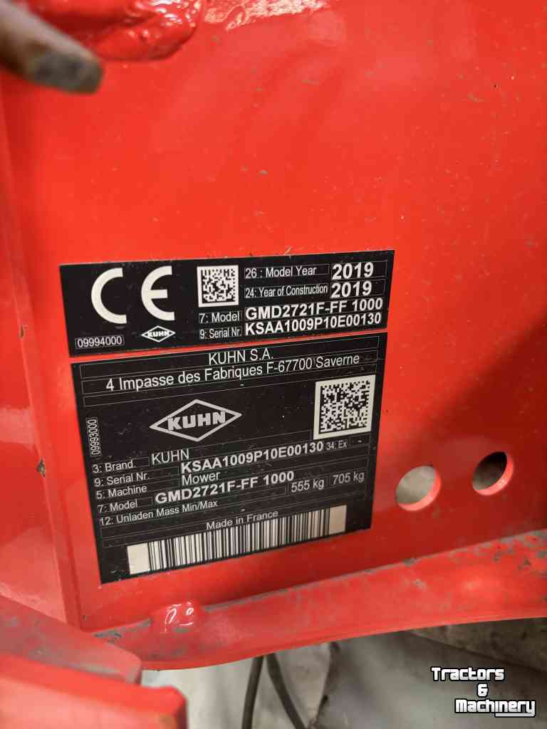 Mähwerk Kuhn Gmd 2721 F frontmaaier