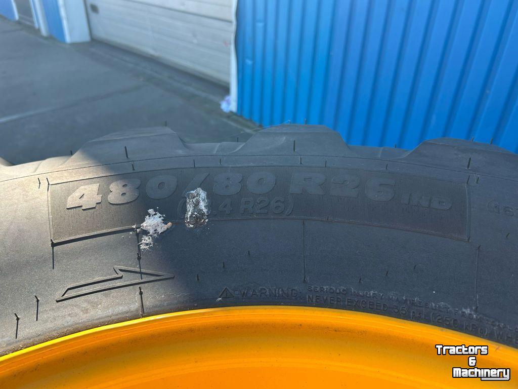 Räder, Reifen, Felgen & Distanzringe Michelin 4x XMCL 480/80R26 JCB 12g.