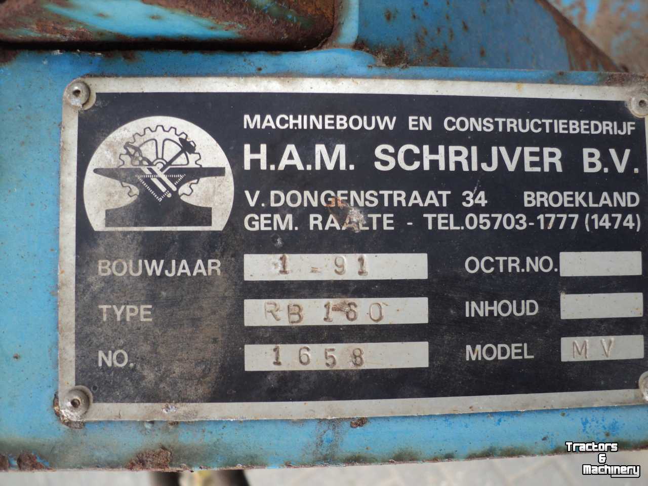 Kehr- und Kehrsaugmaschinen Schrijver RB 160     Model  MV