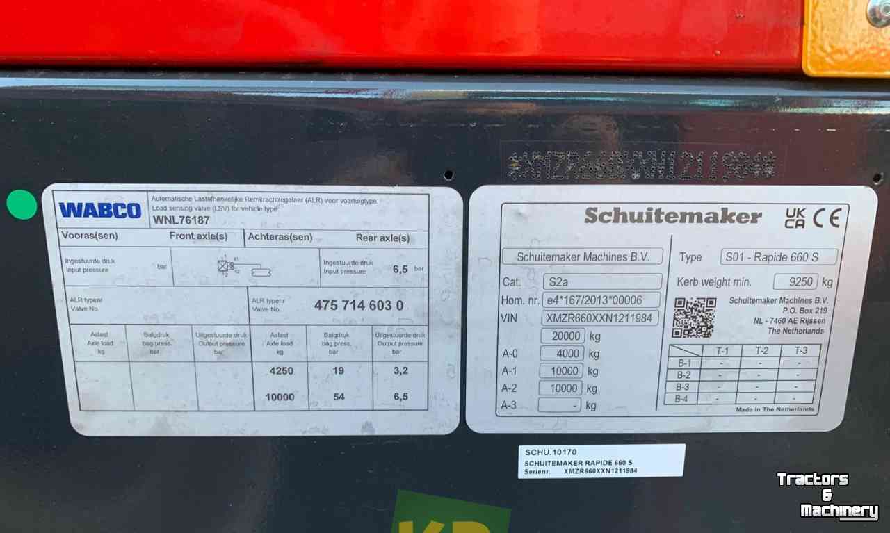 Lade- und Dosierwagen Schuitemaker Rapide 660S