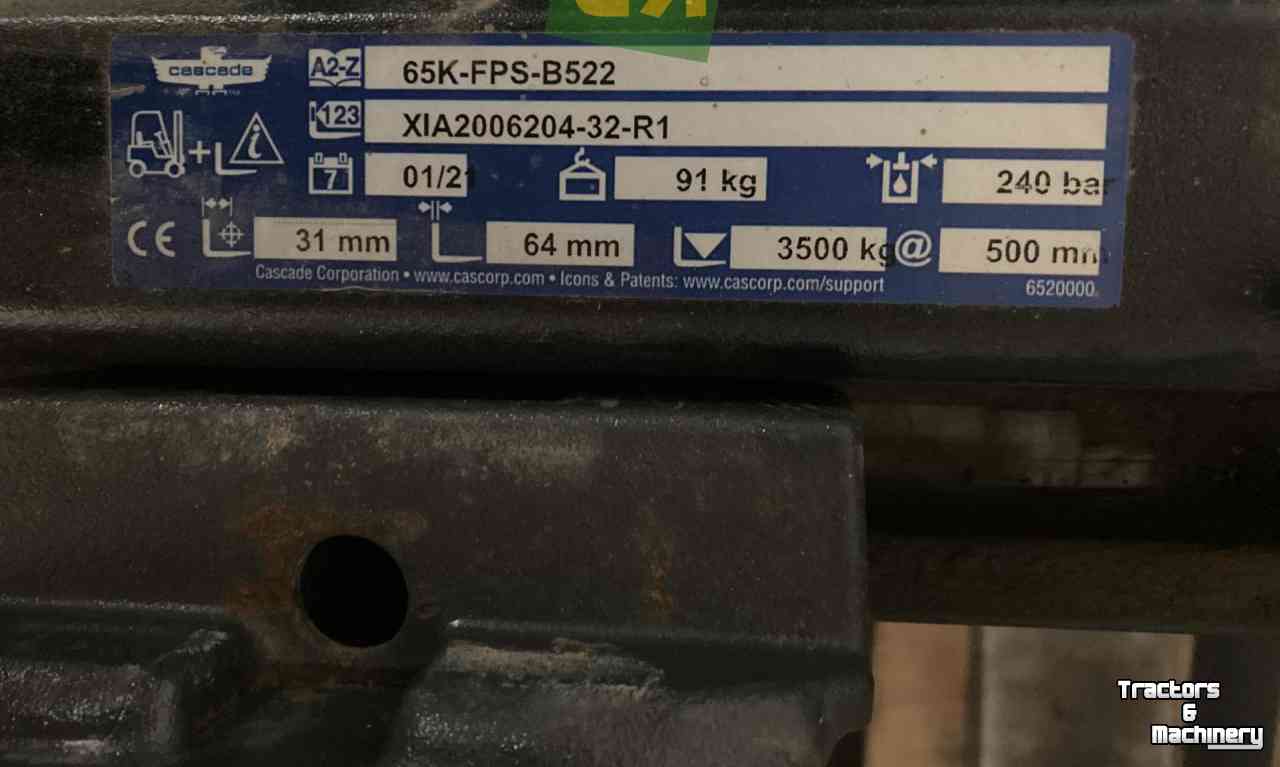 Palettengabeln Rahmen Cascade 65K-FPS-B522 Vorkversteller + Lepels