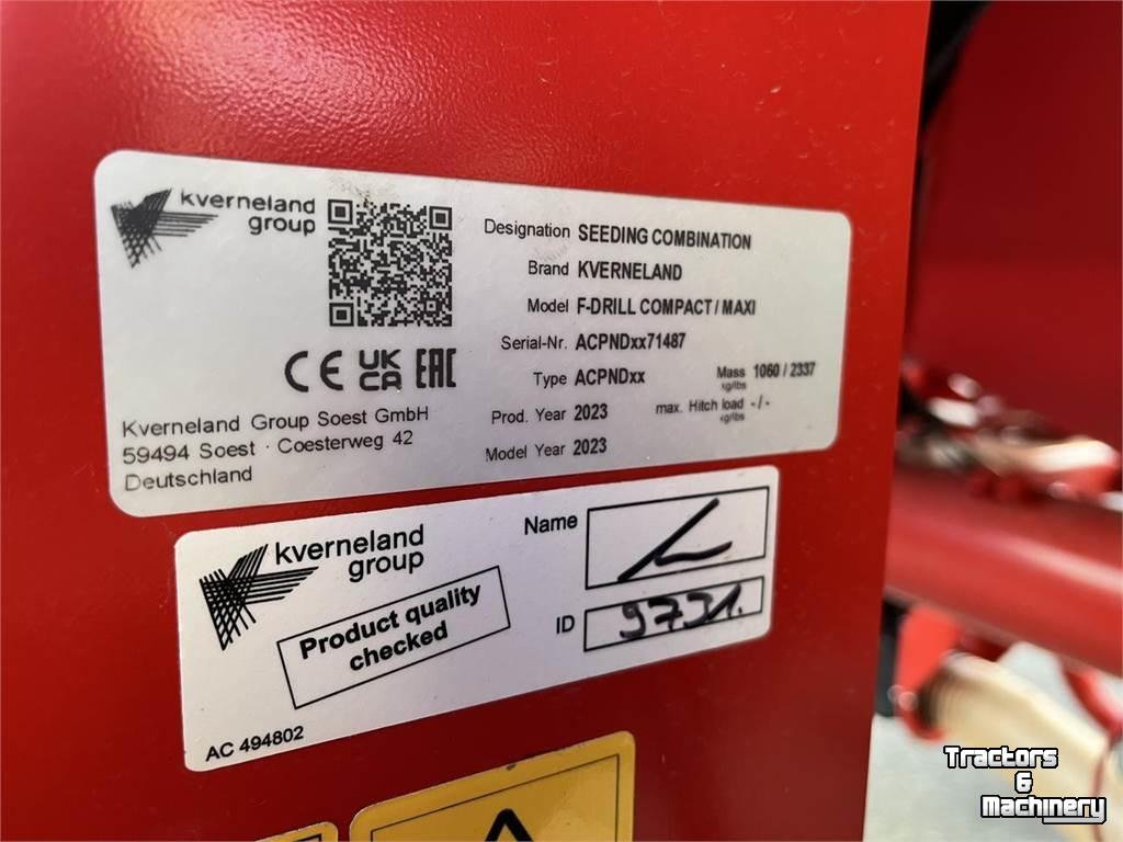 Sämaschine-Kombination Kverneland F Drill  Maxi 2200 Liter