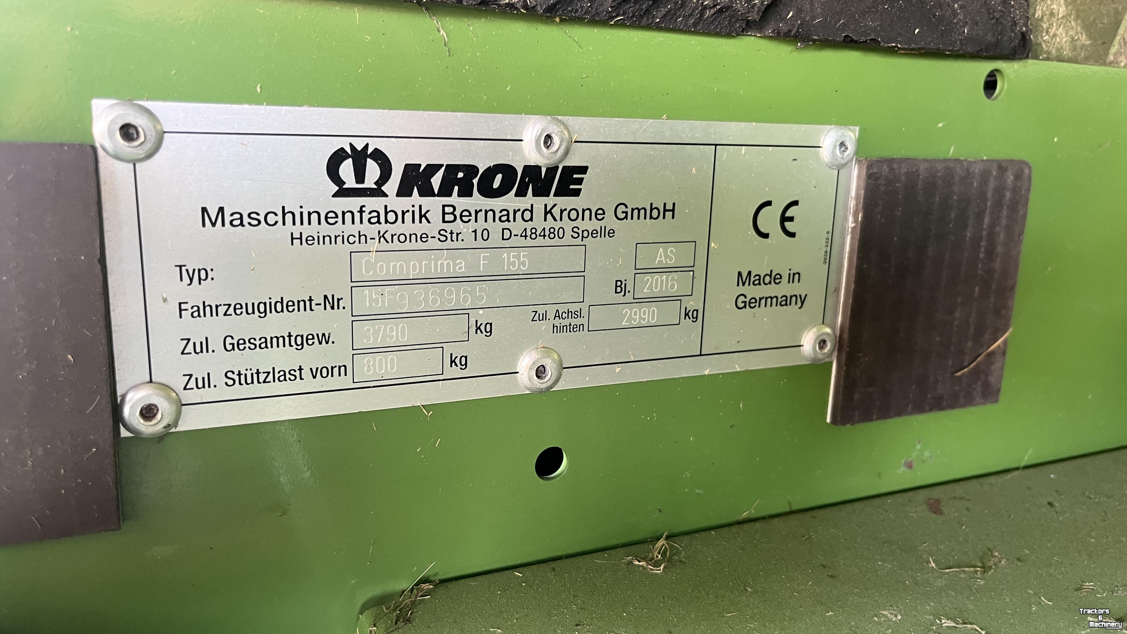 Pressen Krone comprima F155XC In gowell