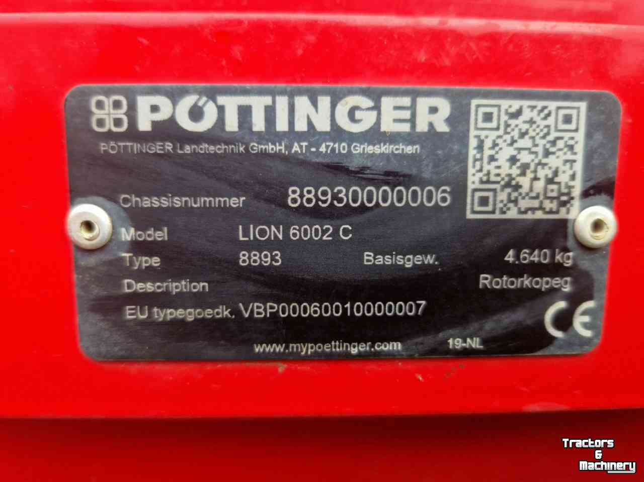 Kreiselegge Pottinger POTTINGER LION 6002 C