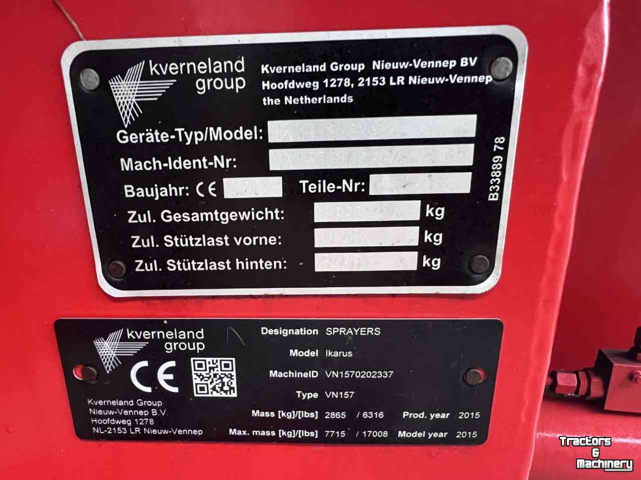 Anhängefeldspritze Kverneland Ikarus S28