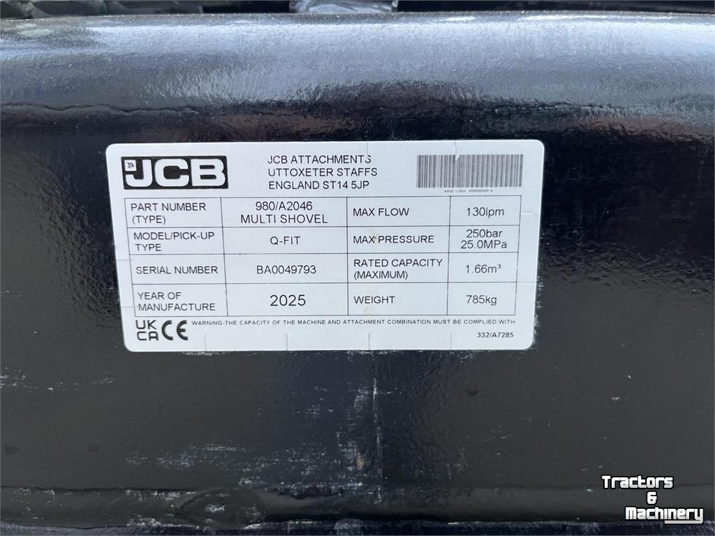 Teleskoplader Strimech Pelicaanbak Qfit JCB