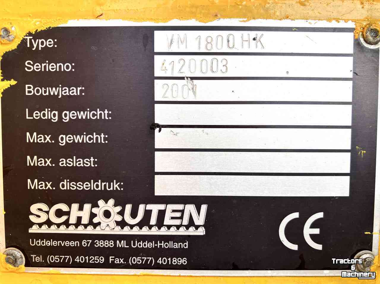 Kehr- und Kehrsaugmaschinen Schouten VM 1800 HK