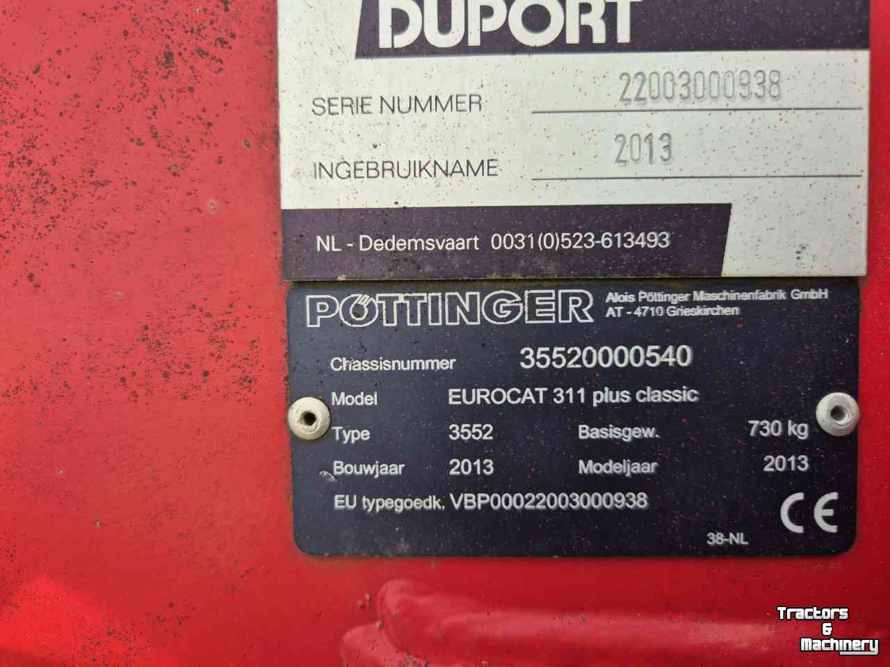 Mähwerk Pottinger Eurocat 311 plus classic