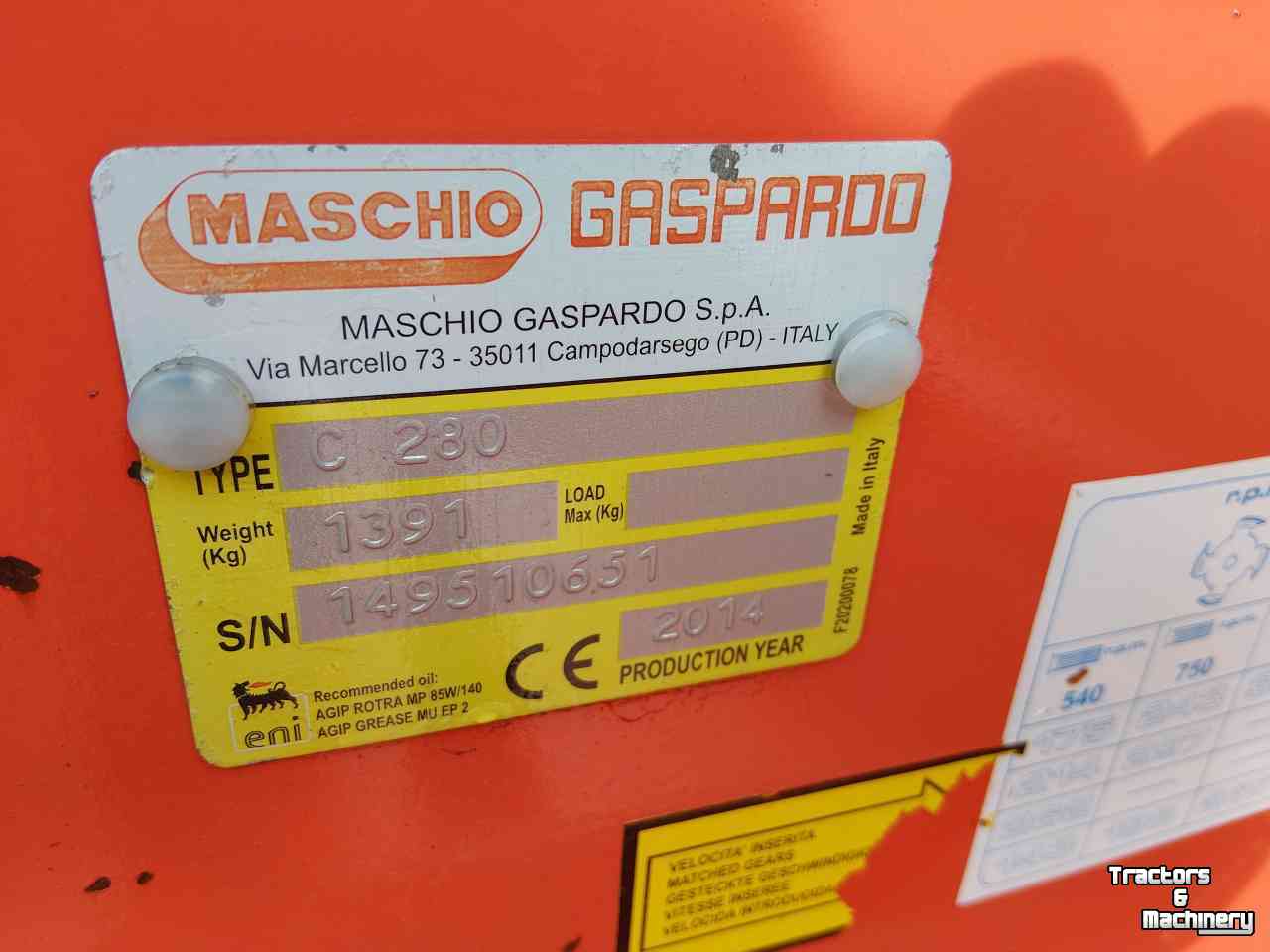 Bodenfräse Maschio C 280 Grondfrees