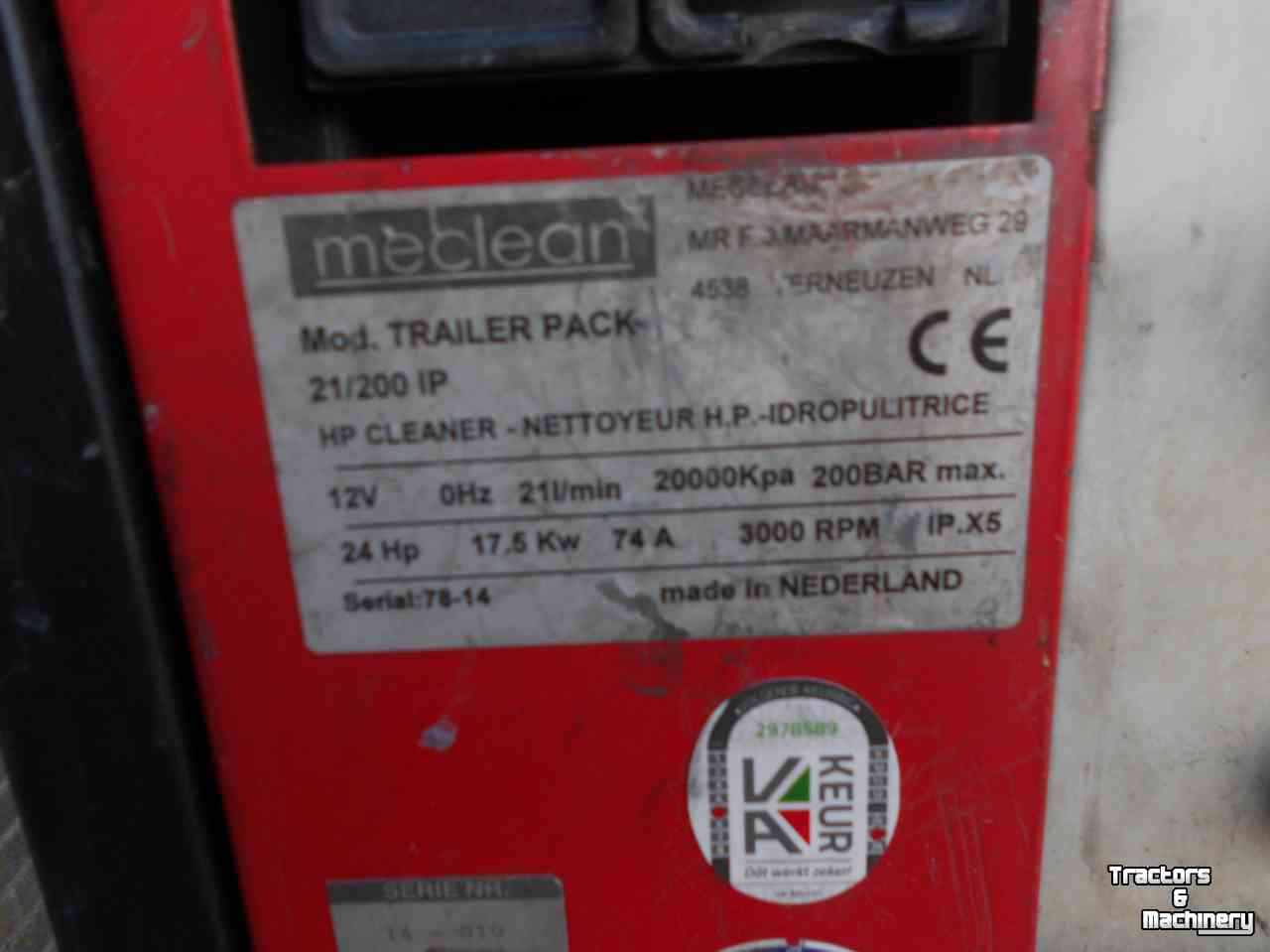 Hochdruckreiniger Kalt / Warm Meclean mobiel warm water reiniger unit