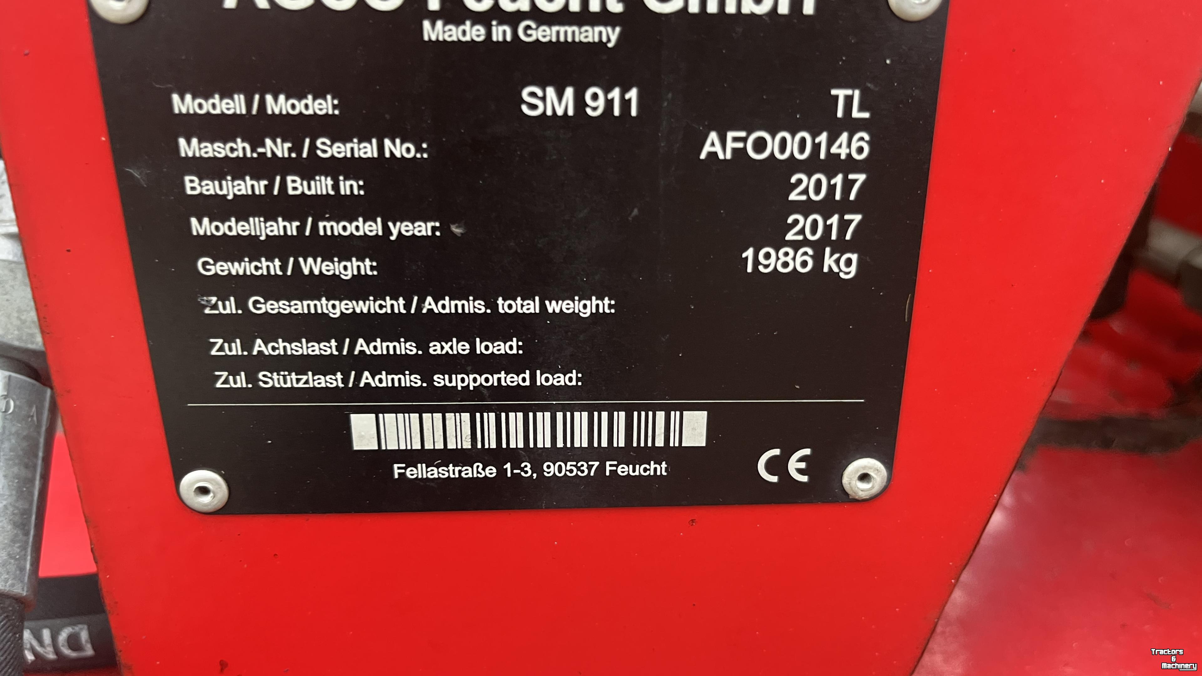 Mähwerk Fella Sm 911