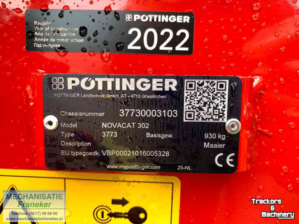 Mähwerk Pottinger Pottinger Novacat 302, 3 achtermaaier, middenophanging, schijvenmaaier