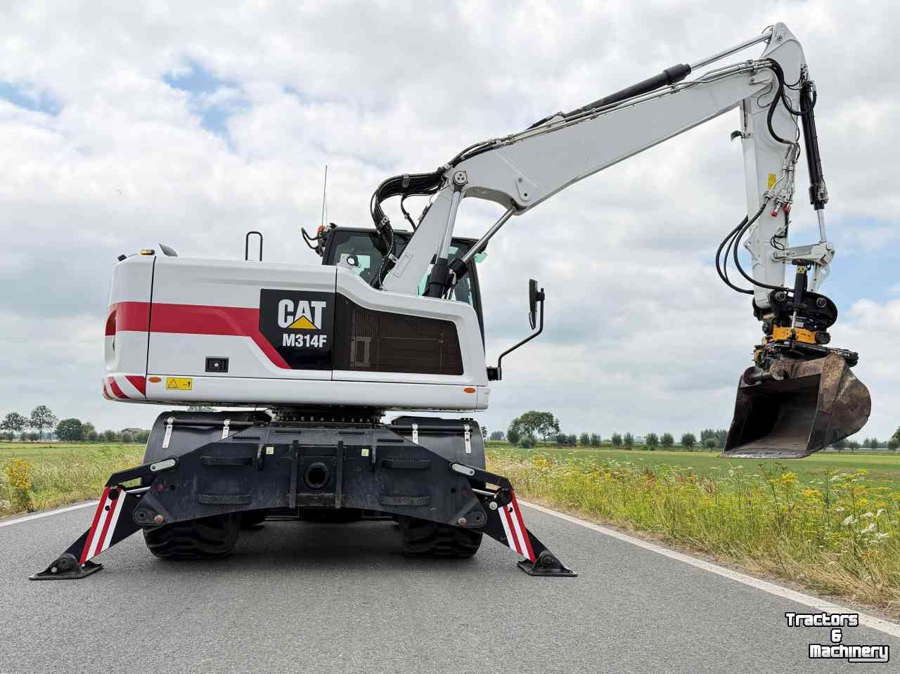 Mobilbagger Caterpillar Cat M314F - Engcon + bakkenwagen Mobiele graafmachine Midejo