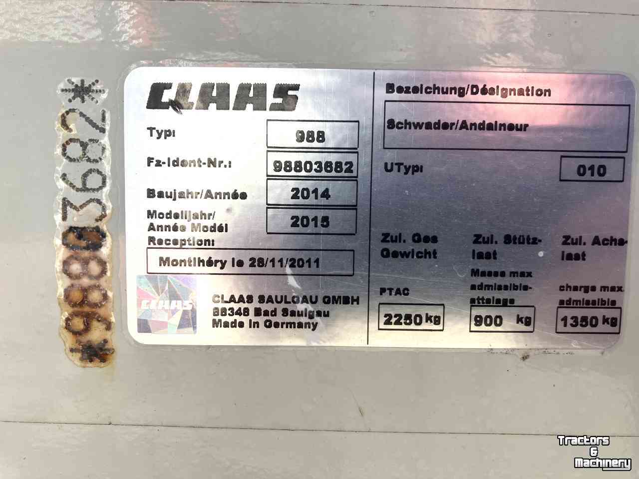 Schwader Claas liner 2900