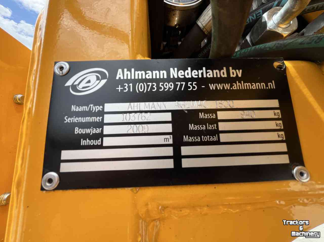 Planierschild Ahlmann Leveller Ahlmac 1800 az45, as600, az95, az85, as1000