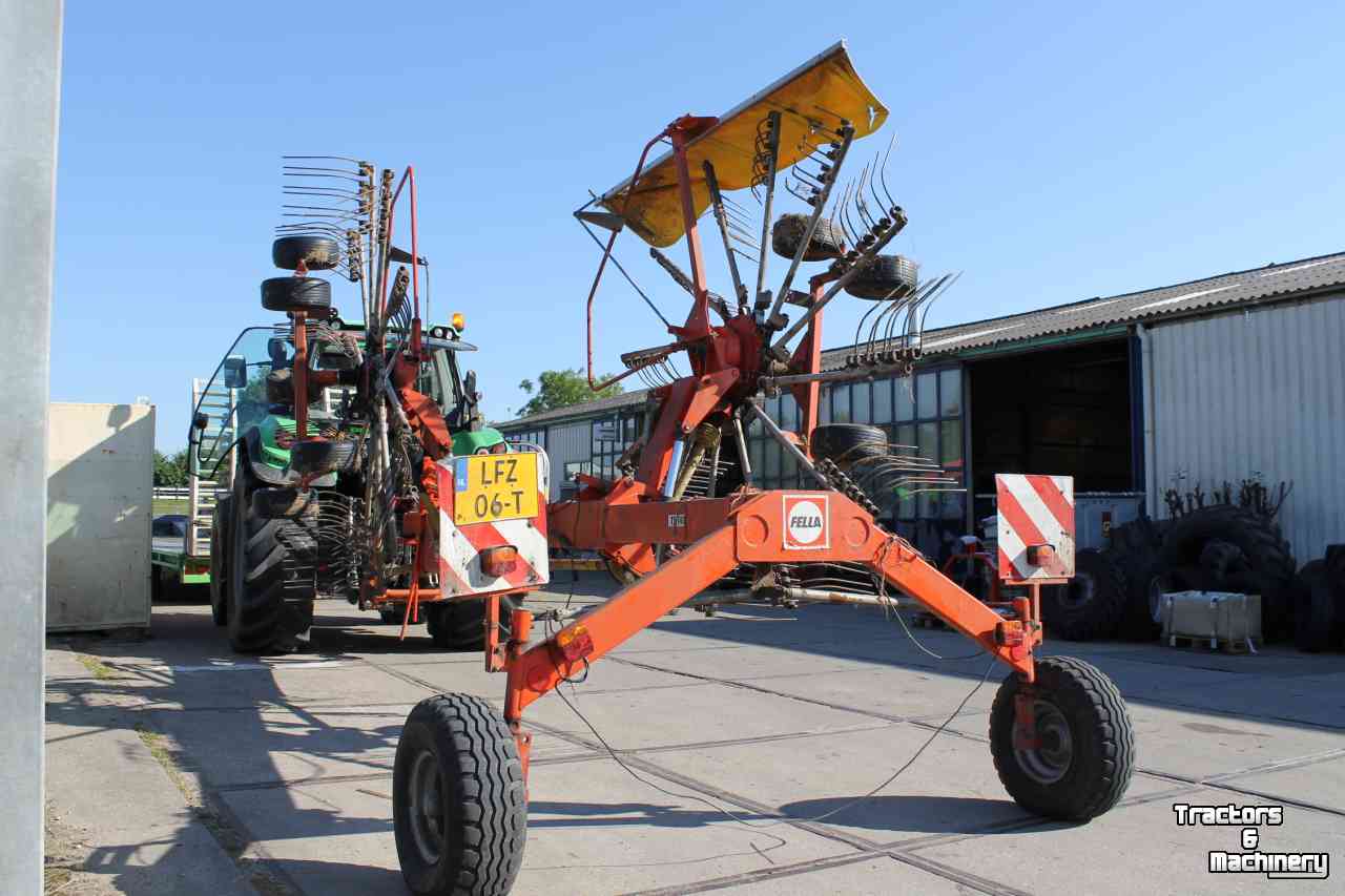 Schwader Fella TS1401 dubbele cirkelhark zijafleg harkmachine wiersmachine