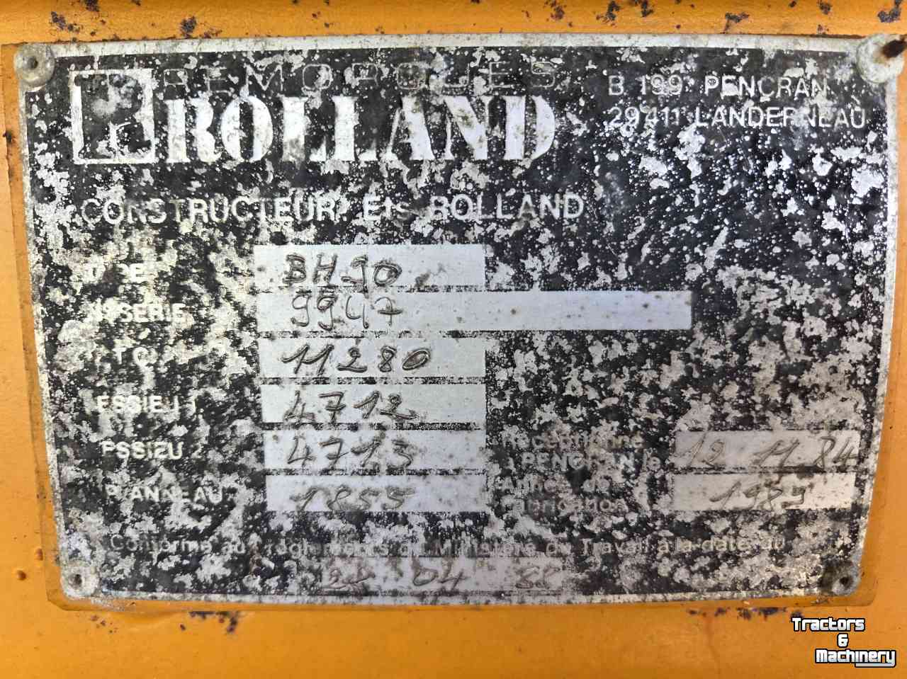 Kipper Rolland Bh90 9 tons tandemas kipper