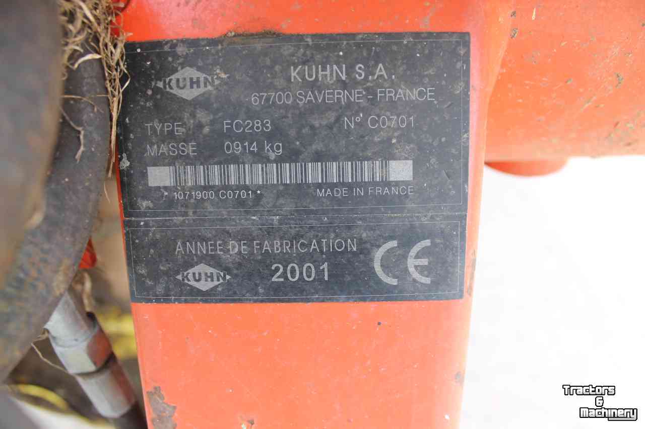 Mähwerk Kuhn FC283 schijvenmaaier kneuzer middenophanging achtermaaier
