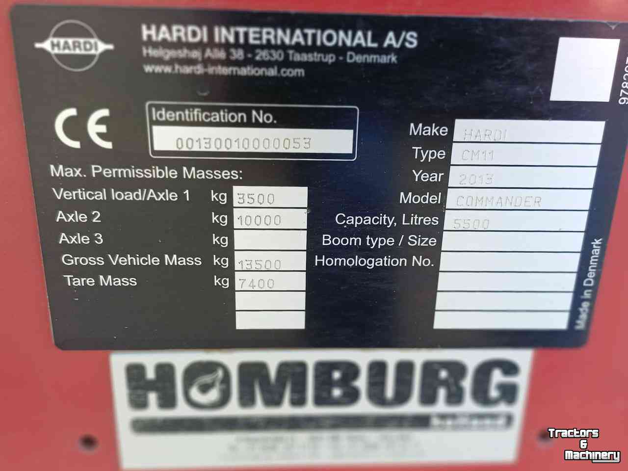 Anhängefeldspritze Hardi Commander 5500i