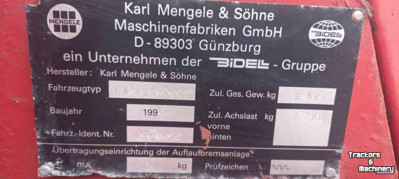 Lade- und Dosierwagen Mengele Super Garant 538/2