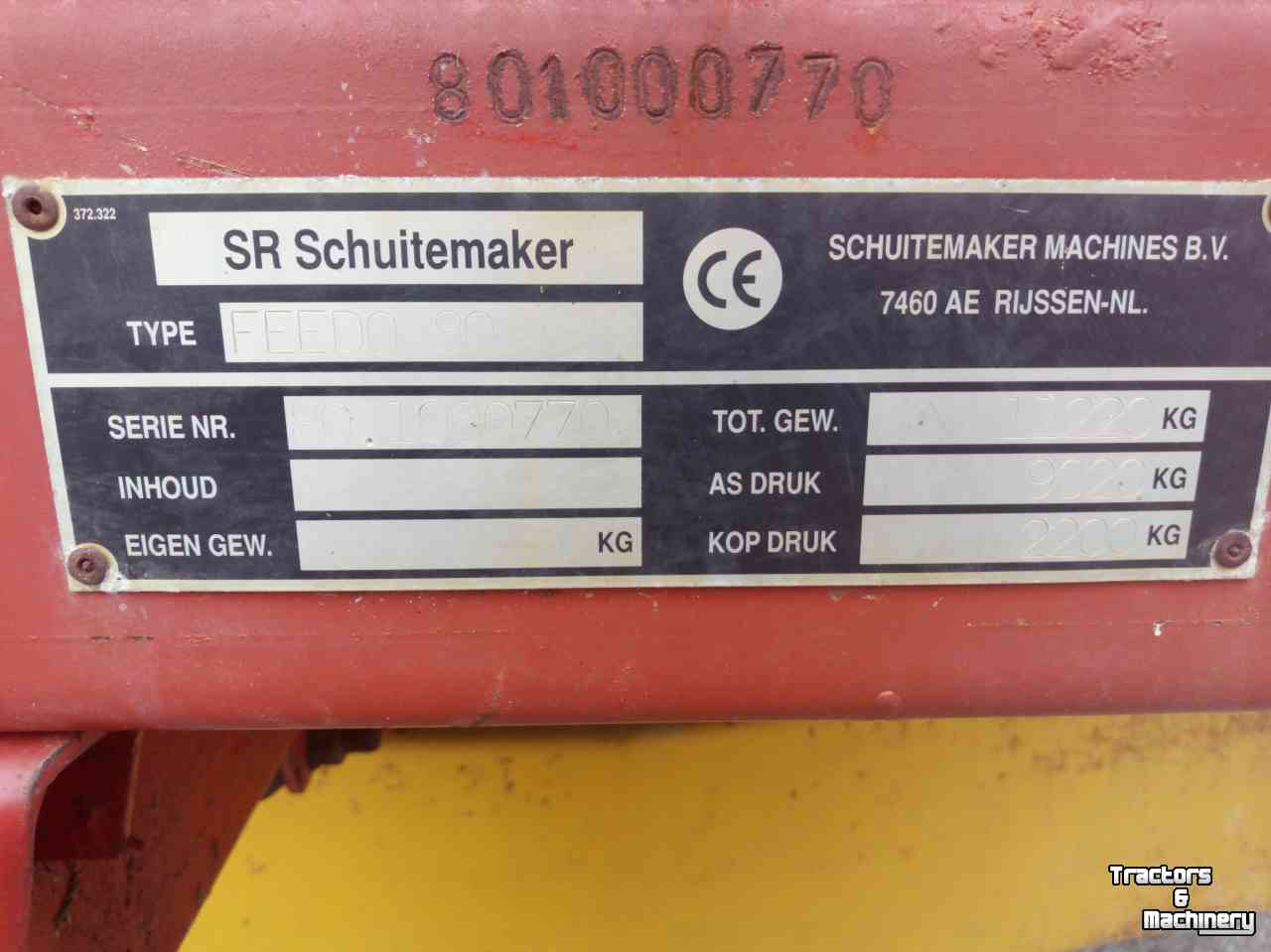Futterverteilwagen / Futterdosierwagen Schuitemaker Feedo 80-13