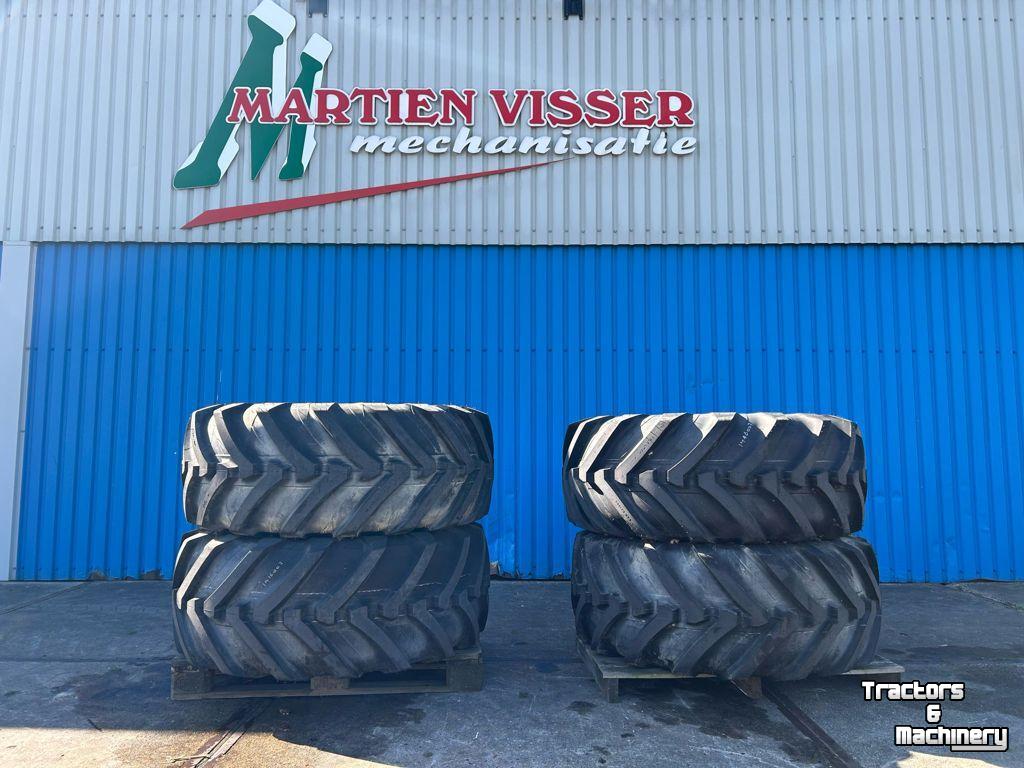 Räder, Reifen, Felgen & Distanzringe Michelin Set 500/70-24  JCB 10-gaats 90%