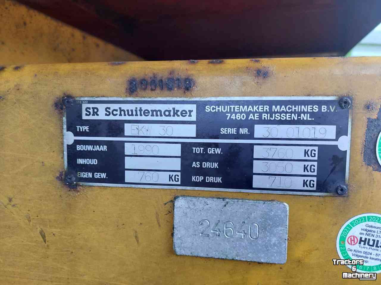 Kipper Schuitemaker EK30 Kipwagen