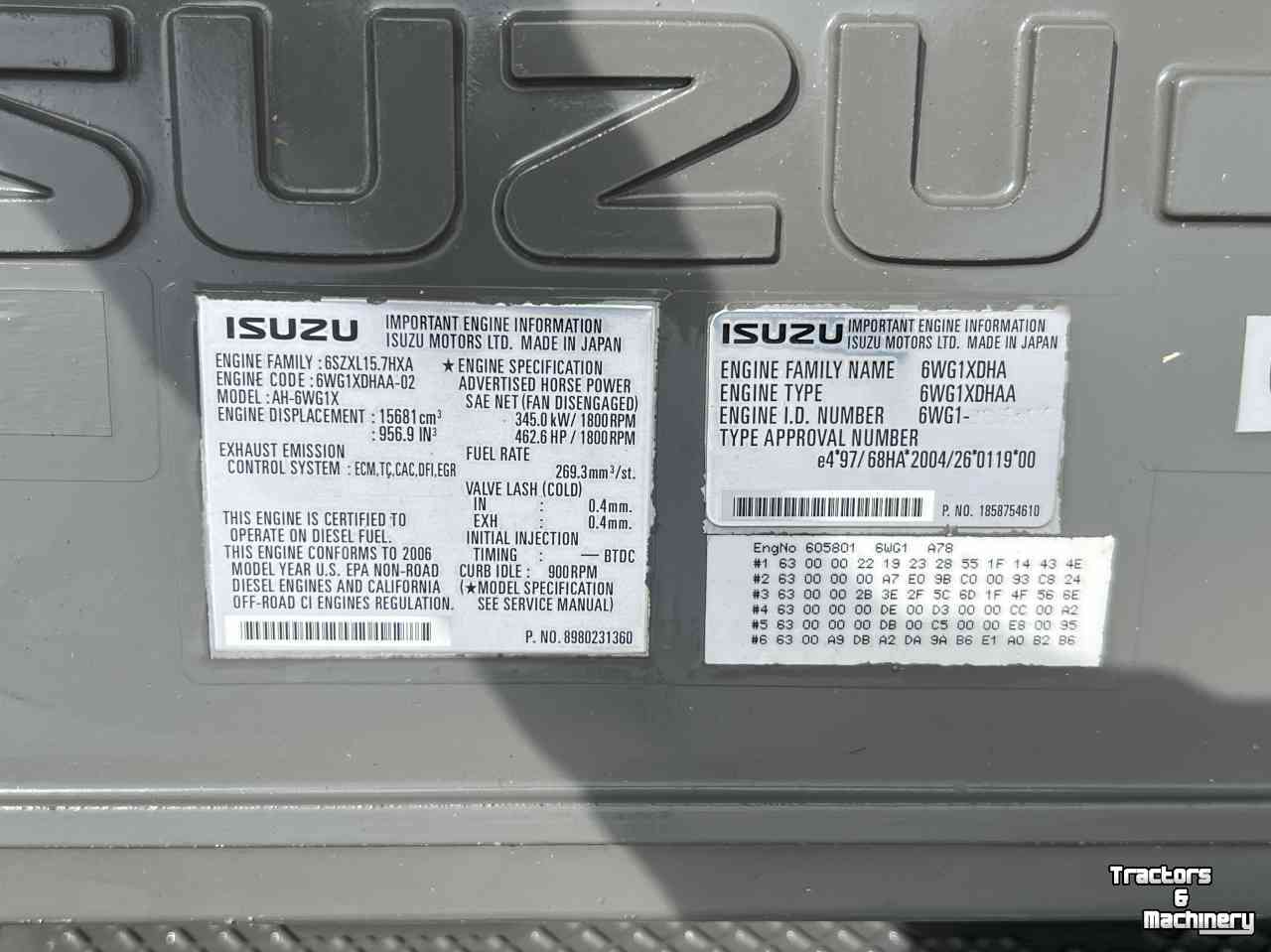 Raupenbagger Case ISUZU 6WG1X  ISUZU AH-6WG1XYSS-01 Parts no:KWH0013
