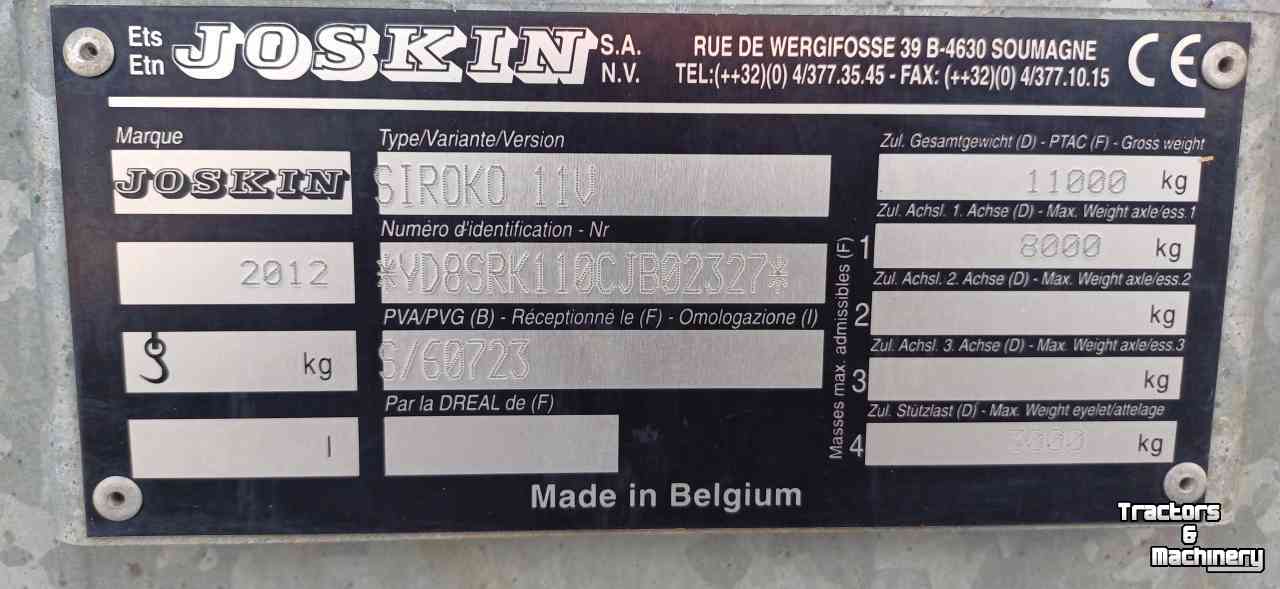 Stalldungstreuer Joskin Siroko 11V
