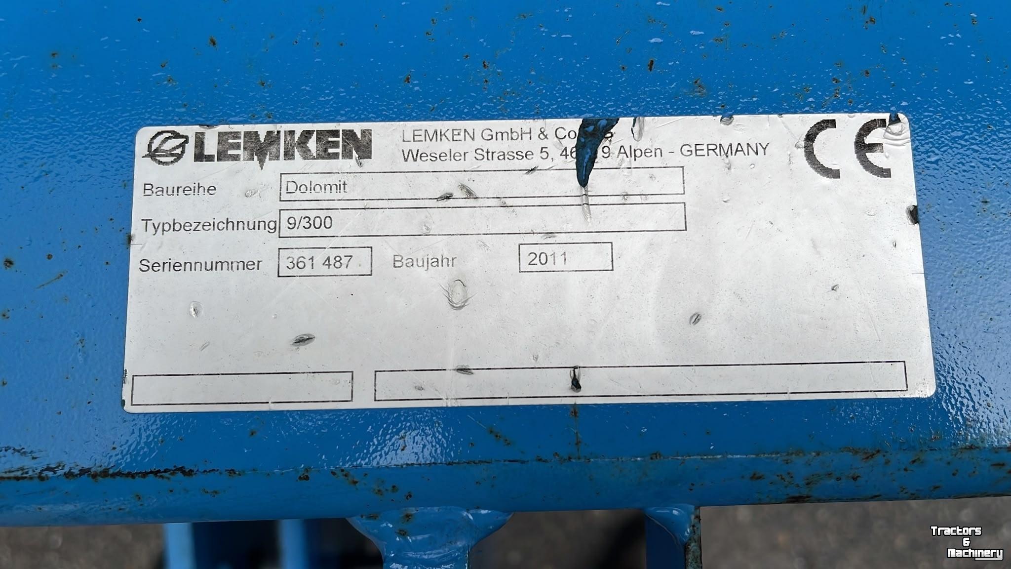 Grubber Lemken dolomit 9 voorzetwoeler