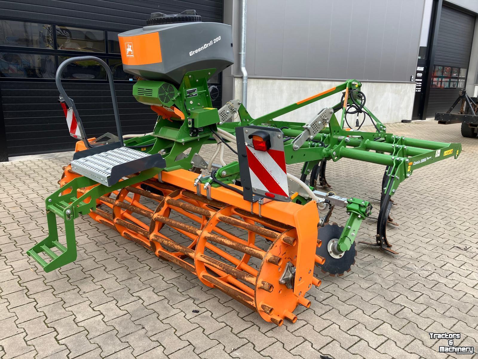 Grubber Amazone Cenio 3000 met kooirol SW 600 & GreenDrill 200-E
