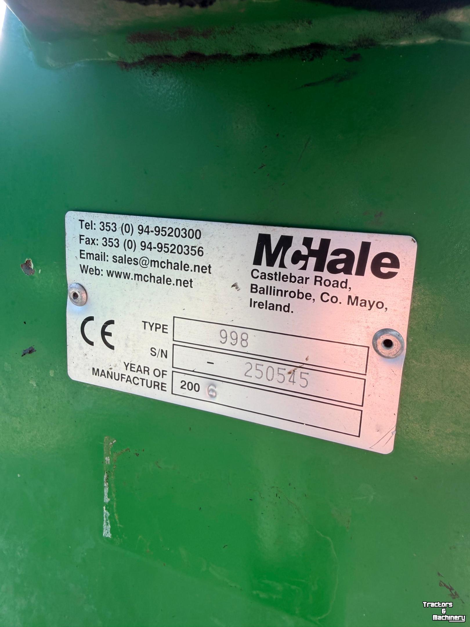 Ballenwickelmaschine McHale 998