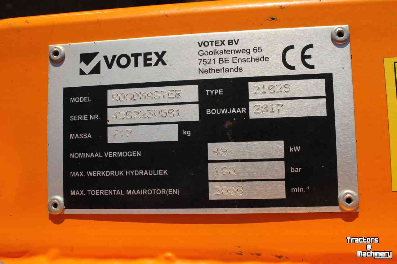 Schlegelmulchgeräte Votex Roadmaster RM2102 zij-klepelmaaier hamerklepels