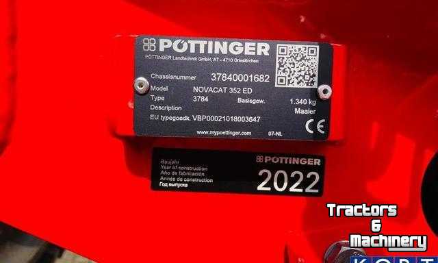 Mähwerk Pottinger Novacat 352 ED Maaier Nieuw