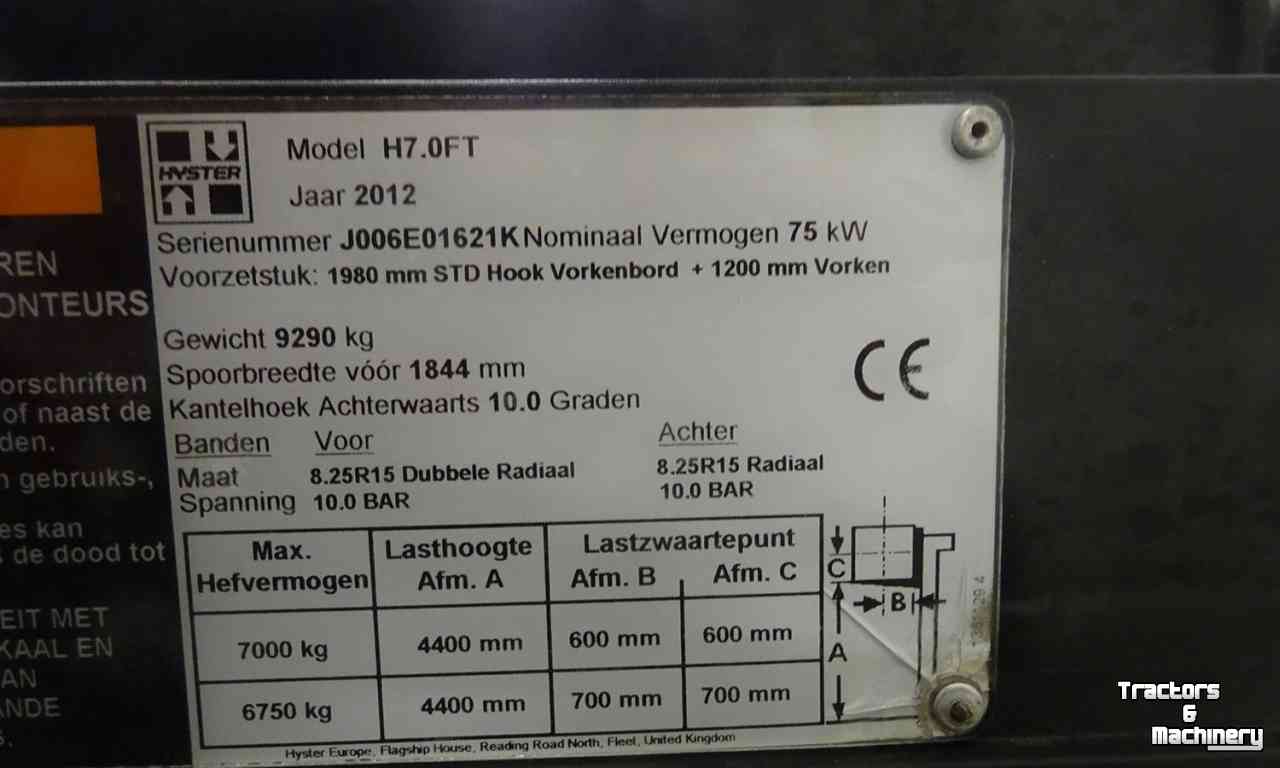Gabelstapler Hyster H7.0 FT Heftruck