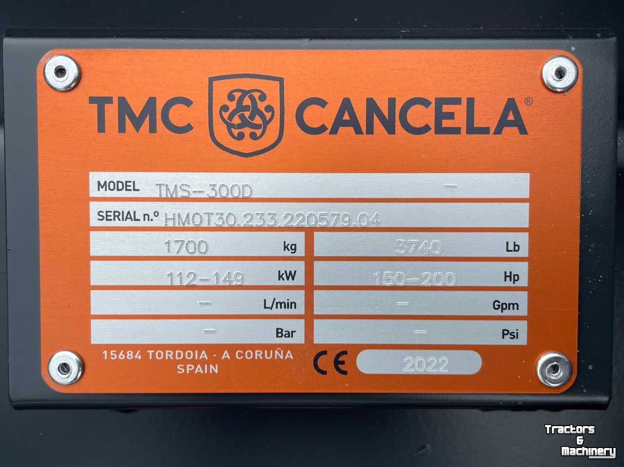 Schlegelmulchgeräte TMC Cancela TMS 300D front klepelmaaier