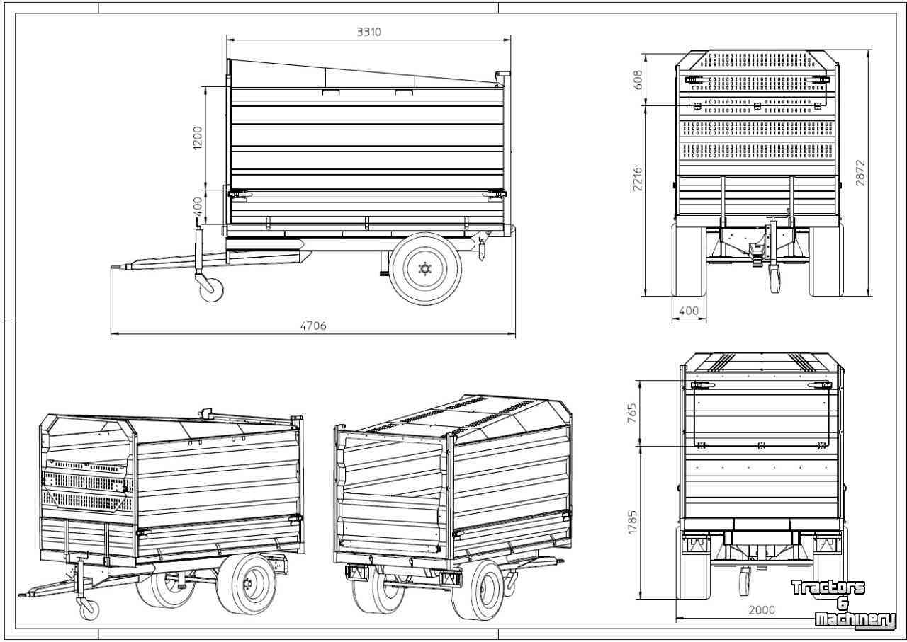 Hackschnitzelwagen Jako Tiger 35 snipperkipper voor houtversnipperaar