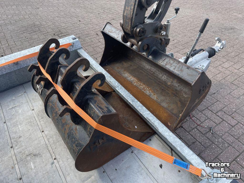 Minibagger Volvo EC 35D kraan + Hulco machinetransporter