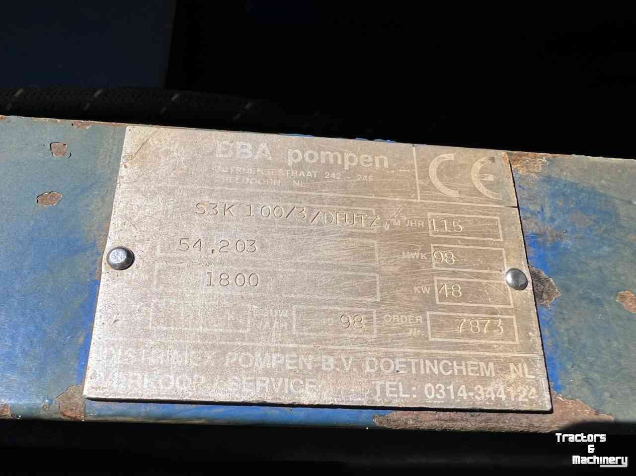 Beregnungpumpe  BBA Product motorpompset