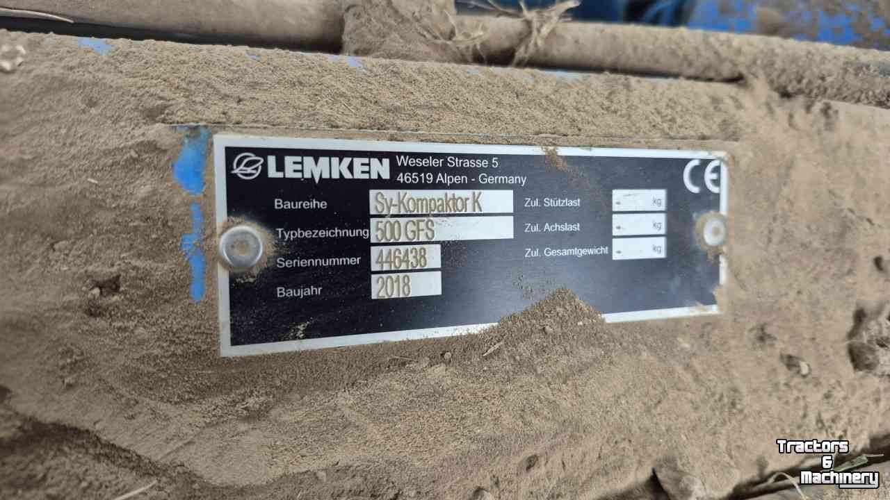 Grubber Lemken Kompaktor K500GFS