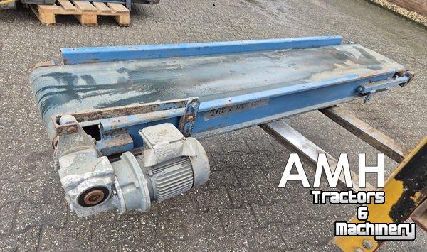 Förderband  onbekend / unknown 2100X400 TRANSPORTBAND VLAKKE BAND FLAT BELT CONVEYOR BELT FLACHBAND FÖRDERBAND