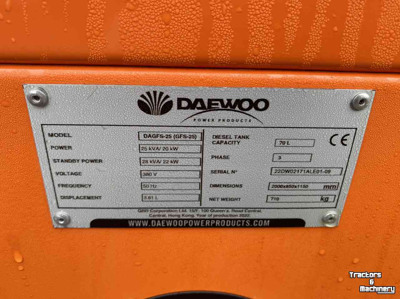 Stromaggregate Daewoo DAGFS-25 (GFS-25)